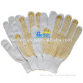 10 Guage Bleach T/C Abrasion Resistant Hand Gloves Yellow PVC Palm Dots